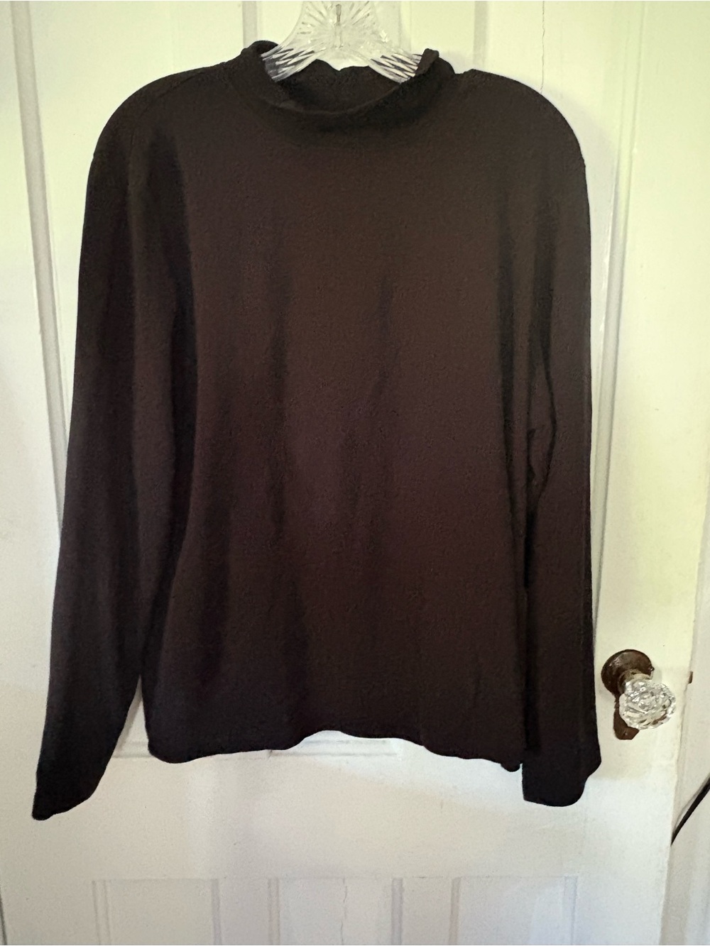 Karen Scott Long Sleeve Top in Black